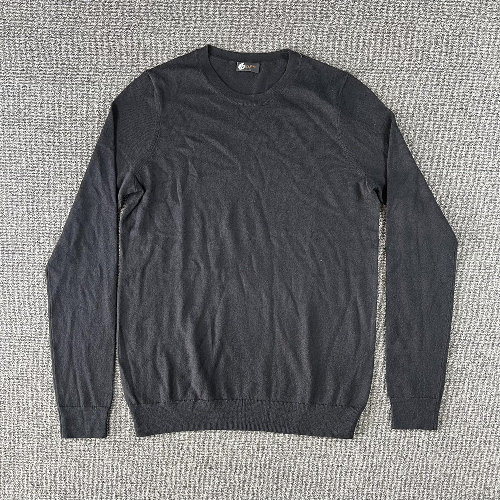 Coach Sweater Womens‎ One Size Black Cotton Cashmere Sample Crew Pullover Knit
